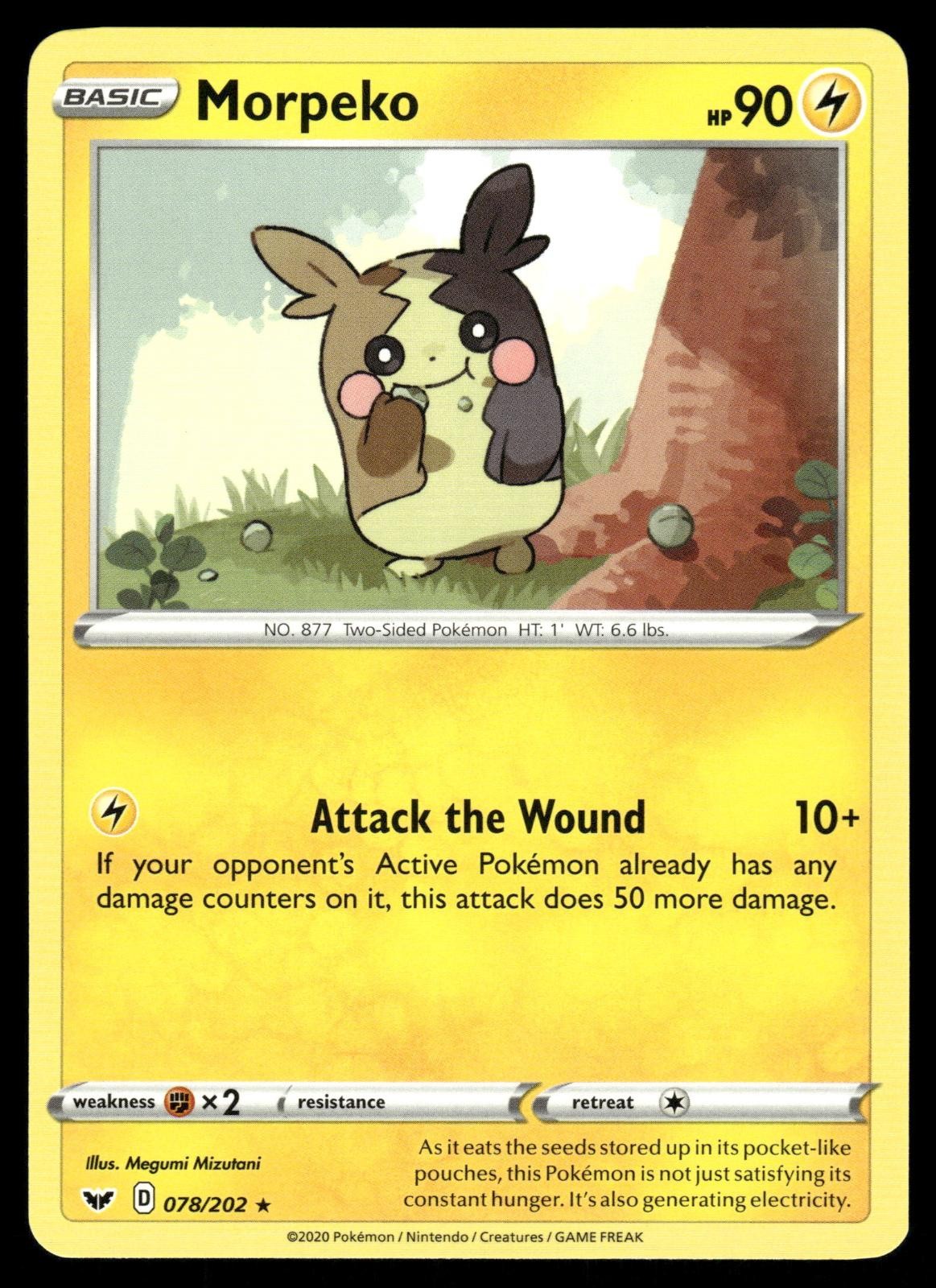 Morpeko 078/202 Rare Sword & Shield Pokemon NM