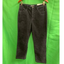 NWT Ann Taylor Loft Women Navy The Straight High Rise Corduroy Pants Size 29/8