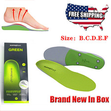 Superfeet Green Insoles, Professional-Grade High Arch Orthotic Insert C D E F