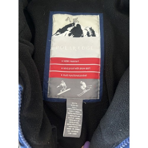 Polar Edge Ski Coat Boys Medium 10-12 Winter Jacket Blue Gray White - Picture 6 of 7