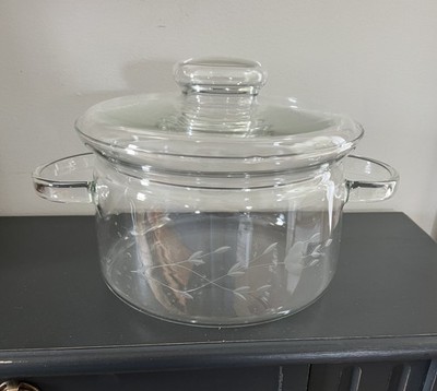 Princess House Heritage 4 Qt Glass Pot W/ Lid New 