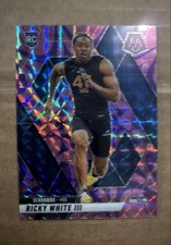 2025 Panini Mosaic - Rookies Ricky White III #386 Reactive Purple Mosaic Prizm 
