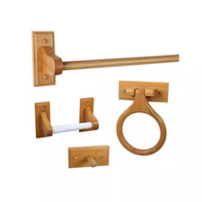 Dalton 4-Piece Bathroom Hardware Kit in Honey Oak