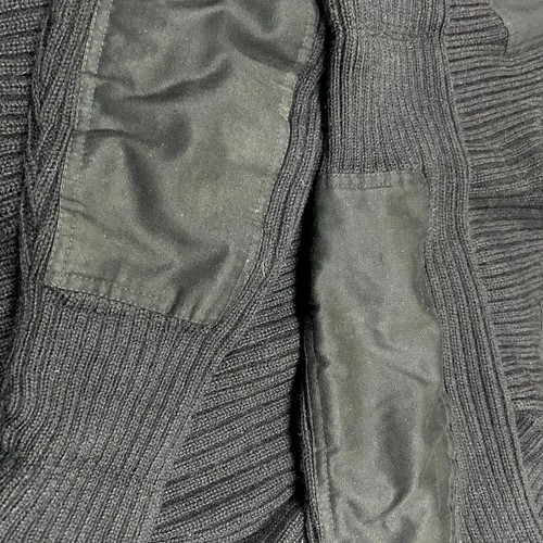 L.L.Bean Commando Sweater Men's XL Black Shoulder Elbow Patch Lined Outdoor Knit - Picture 6 of 7
