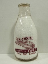 SRPQ Milk Bottle Ira Wilson & Sons Dairy Wilson's Detroit MI Old Car Picture