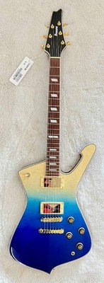 Ibanez Iceman Model IC420FMTBG Electric Guitar, Transparent Blue Gradation