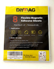 DIYMAG Magnetic Adhesive Sheets, 8" x 10", 8 Pack Flexible Magnetic Sheets