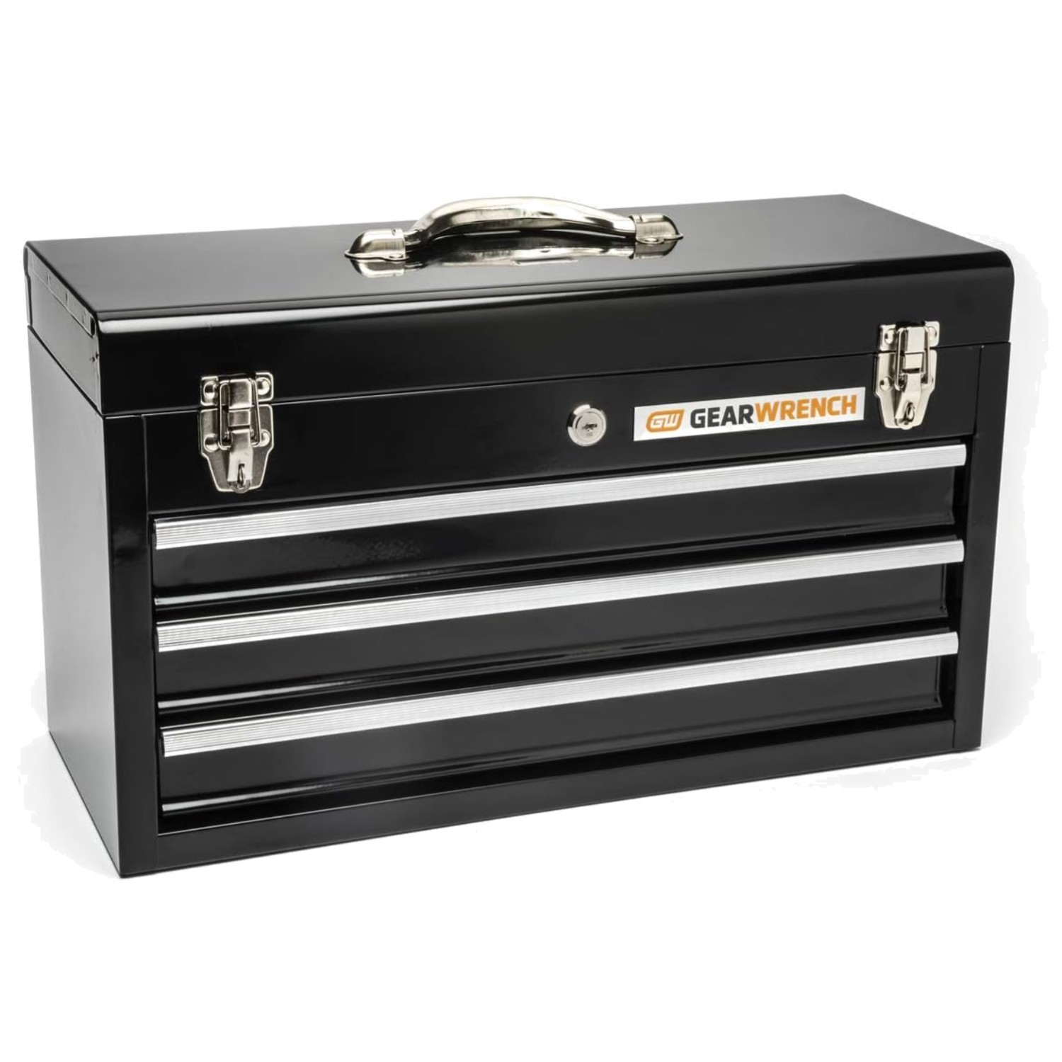 Steel Toolbox 20 In 3 Drawer Lock Security Durable Storage G