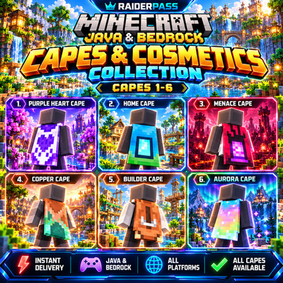   Minecraft Reward Code | Java & Bedrock | Choose from 23  Cosmetics   GLOBAL