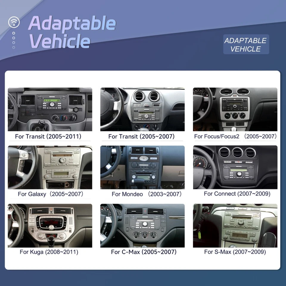 4+64G Für Ford Transit Bus S-Max Focus Kuga Fusion Android Autoradio GPS Carplay - Bild 2 von 4