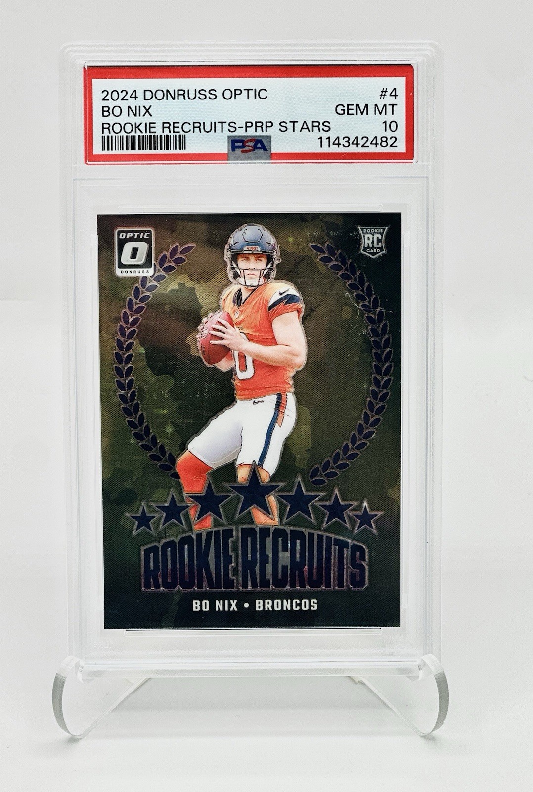 BO NIX 2024 DONRUSS OPTIC ROOKIE RECRUITS PURPLE STARS PRIZM RC /25
