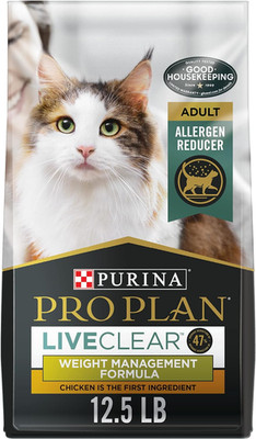 Live Clear Cat Food Weight Management and Cat Allergen Reducer Chicken and Rice 