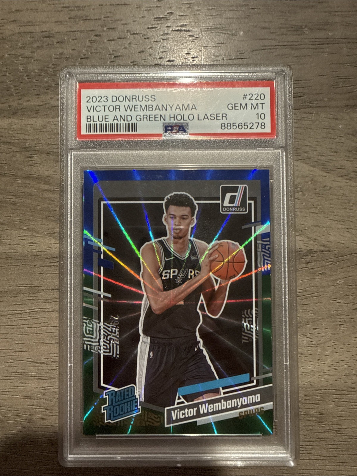 2023-24 Panini Donruss Rated Rookie Victor Wembanyama #220 PSA 10 Pop 4 /35