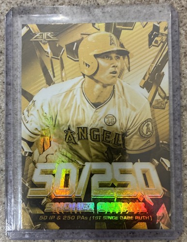2020 Topps Fire - Shattering Stats Shohei Ohtani #SS-13 Gold Minted