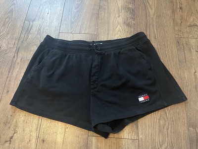 Tommy Hilfiger Cotton Badge Knit Sweat Shorts Women's Size XXL Black Drawstring