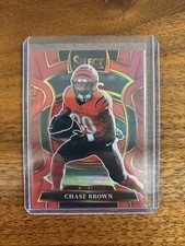 2025 Panini Select - Concourse Chase Brown #59 Red Prizm /99