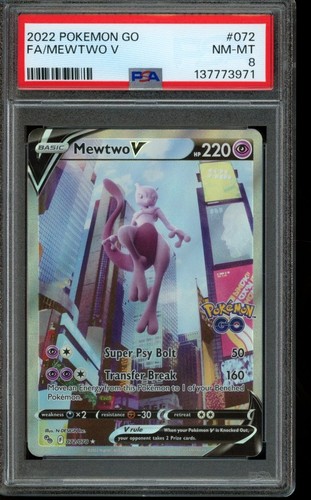 Mewtwo V graded PSA 8 for sale on eBay
