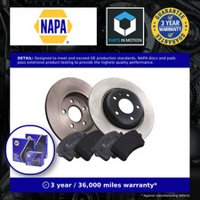 2x Vented Brake Discs and Pads fits SKODA FABIA 542, 545 1.2D Front 10 to 14 Set