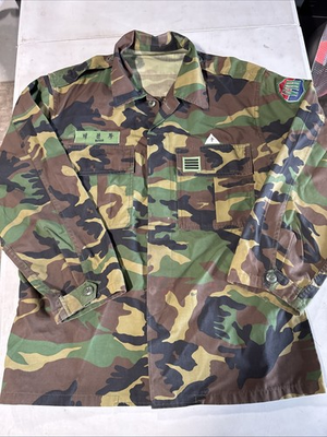 #ad ROK South Korean Army Issue M90 Woodland Camouflage Field Blouse With Patches $24.95