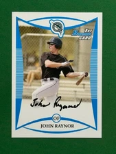2008 Bowman Baseball 1st Bowman Prospects #BP24 John Raynor