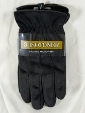 Men's Brushed Microfiber Black Everyday Gloves Size XL New