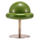 Traditional Antique Brass Bankers Desk Lamp with Green Mushroom Glass Shade b...