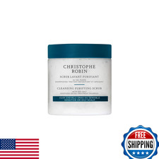 Christophe Robin Cleansing Purifying Scrub Sea Salt Oily Itchy Scalp Detox 75ml