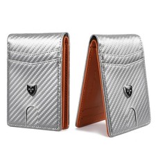 Mens Wallet Leather Credit Card Holder Slim Bifold RFID Blocking Front Pocket...