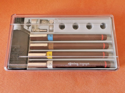 Rotring Isograph Tuschestifte 4er Set, technisches Zeichnen, unbenutzt