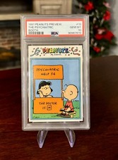 POP 4 PSA 10 Psychiatric Booth 1991 Peanuts Preview Charlie Brown Lucy Schulz