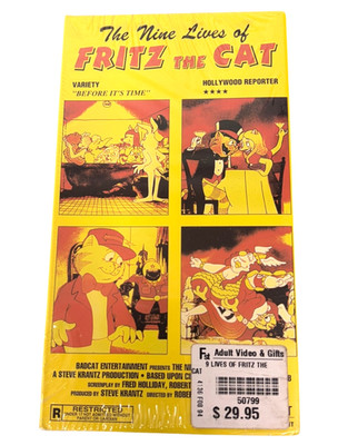 The Nine Lives of Fritz The Cat Sealed VHS Ralph Bakshi Animated
