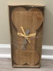 Bone Shaped Charcuterie Board For Dogs- Woof Engraved With Cheese Knife New — photo 1