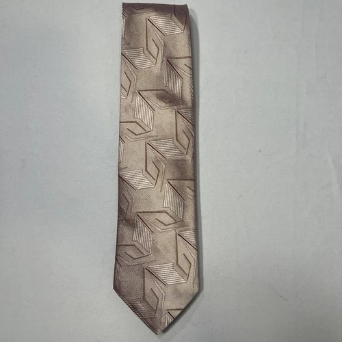 Bolgheri Mens Neck Tie Silk Geometric Italy 100% Silk - product listing photo