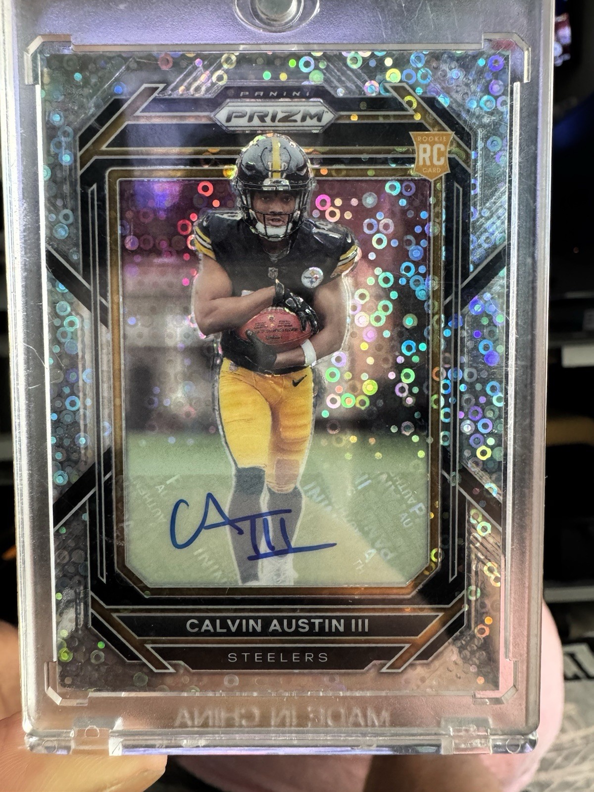 2022 Panini Prizm - Rookies Calvin Austin III #338 No Huddle Prizm Autograph