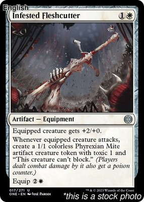 EN Infested Fleshcutter 17 Phyrexia: All Will Be One Uncommon LP