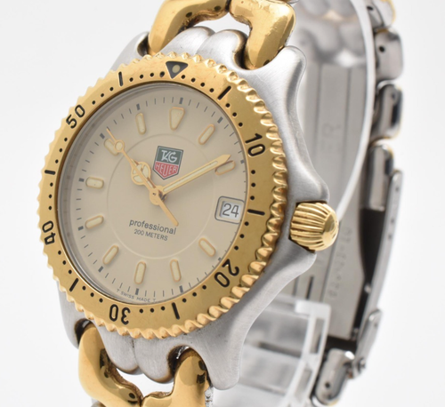 [Exc+5] TAG Heuer Professional 200 WG1221-K0 S/EL Gold Lünette 35mm Qz Herrenuhr - Bild 1 von 12