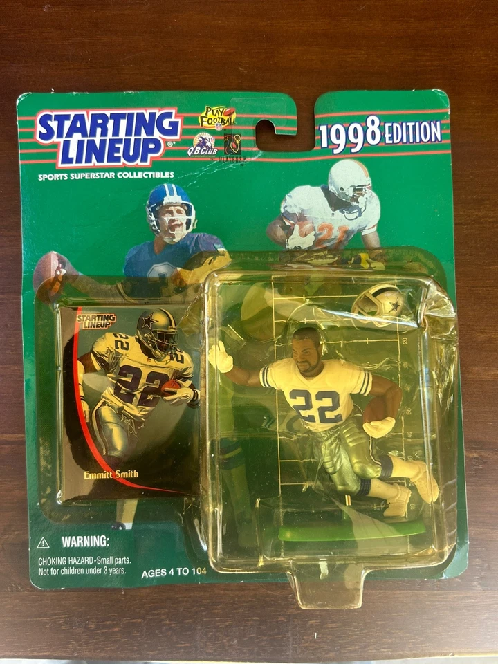 1998 NFL Starting Lineup Emmitt Smith Dallas Cowboys Football Action Figure - Image 4 of 4