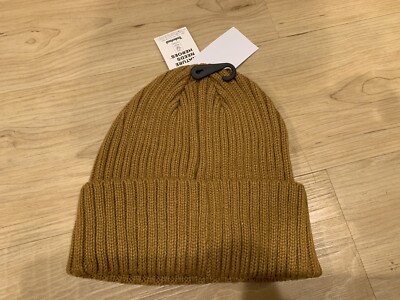 Timberland Men's Ribbed Cuffed Beanie Skull Cap Wheat Stitched