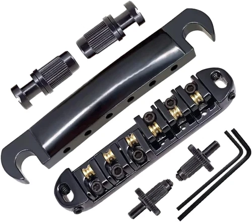 Abr-1 Style Tune-O-Matic Bridge Tailpiece Roller Saddle Bridge for Gibson Les Pa