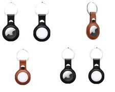 Genuine Leather Airtag key chain I Holder for air tag I 4 Pack airtag Case