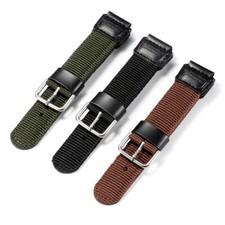 For Casio FT-500WC Nylon Sports Waterproof Watch Band 19mm Replacement Wristband