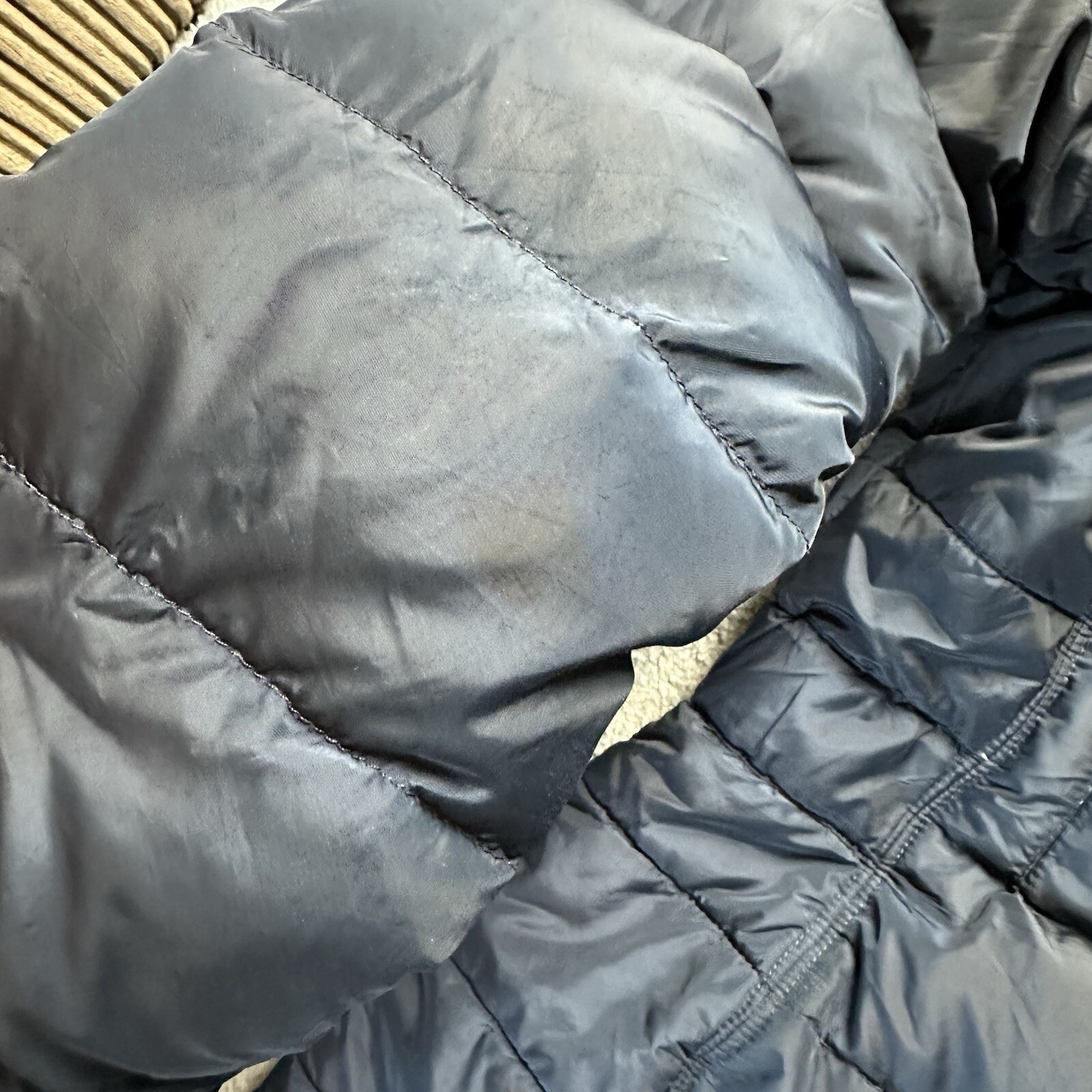 Navy Long The North Face Ladies Puffer size Small image 5