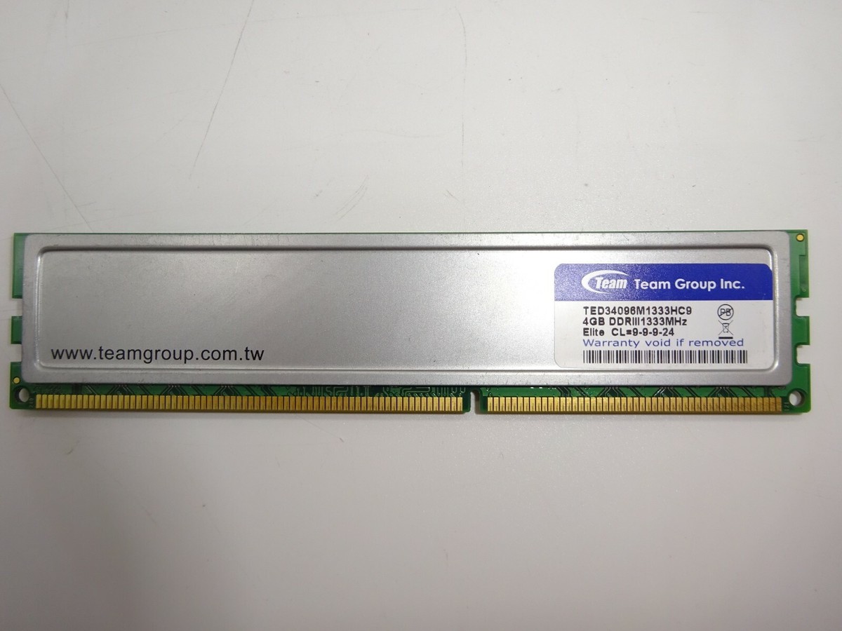 Team Elite 4GB (1x 4GB) DDR3 TED34096M1333HC9 1333Mhz CL=9-9-9-24