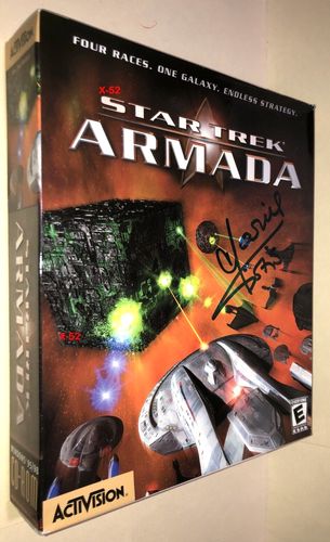 CD ROM vintage signé Marina Sirtis Deanna Troi Star Trek Armada jamais ouvert neuf - Photo 3/6