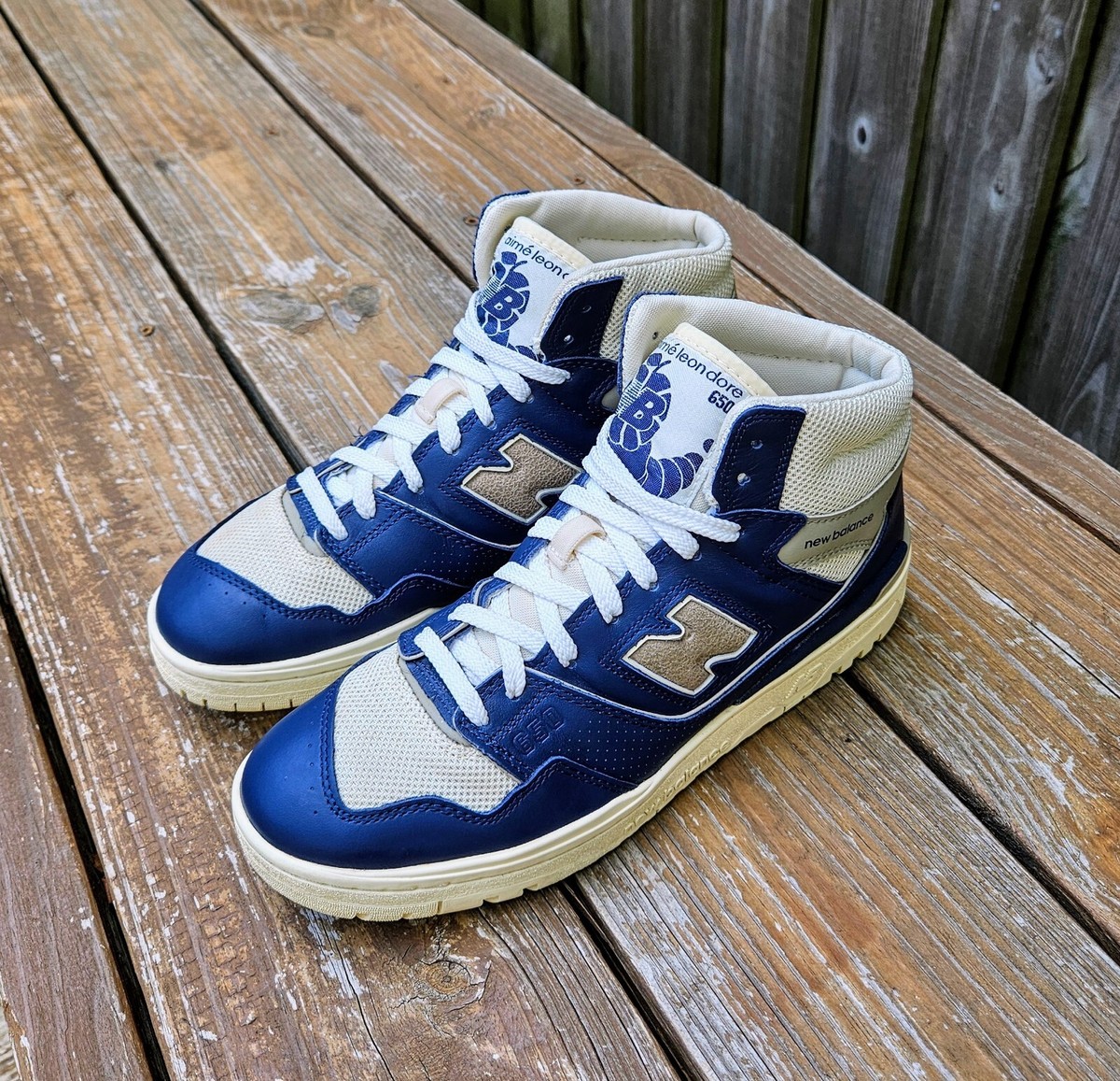 New Balance 650R X Aime Leon Dore High Top Sneakers Navy Size D $165 SOLD  OUT!