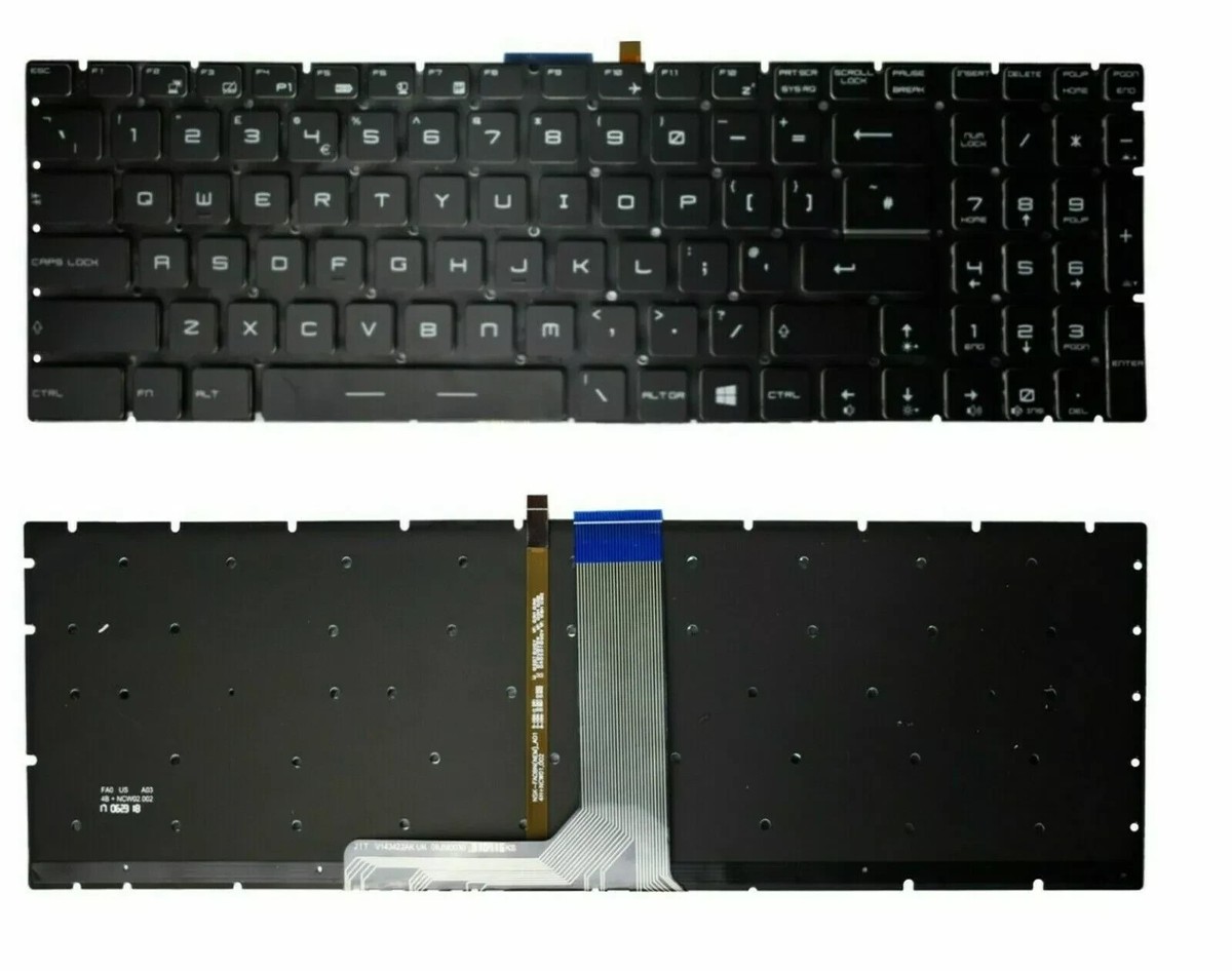 Backlit US English Keyboard For MSI GP62, GT62, GP72, GP62MVR, GP72MVR Laptops