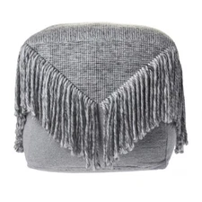 18 Gray Wool Ottoman