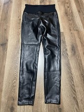 Assets Pants, Women's Size Medium, Black, Leggings, Pull On, Leather