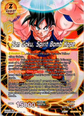 Son Goku Spirit Bomb Hope BT20-087 Z Leader Foil Dragon Ball Super
