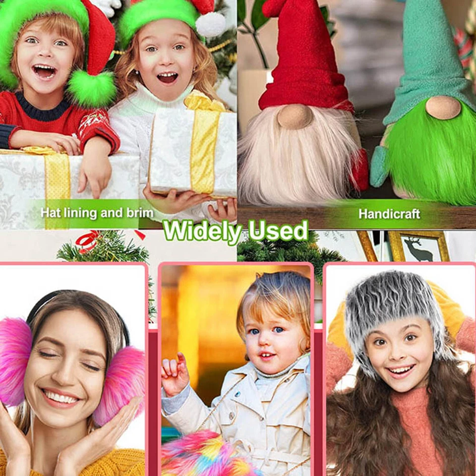 1.5M Faux Fur Fluffy Plush Strips Ribbon Edge Trim For Clothing Hood Hat Craft @ - Image 4 of 4